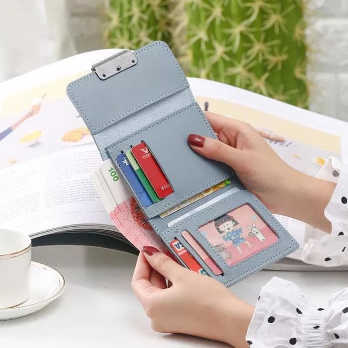 117C COD Retro Paragraf Pendek dompet Forever young Polos Dompet Wanita Import 117C