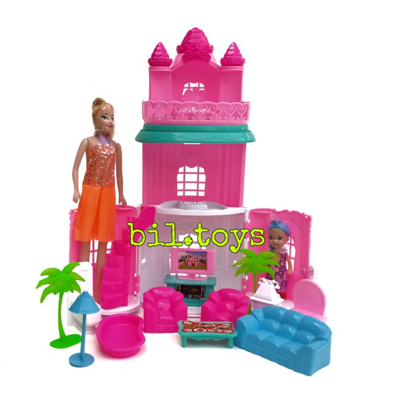 DREAM CASTLE MAINAN ANAK PEREMPUAN RUMAH BERBI LH4 + KUDA PONI / LH5 +BERBI