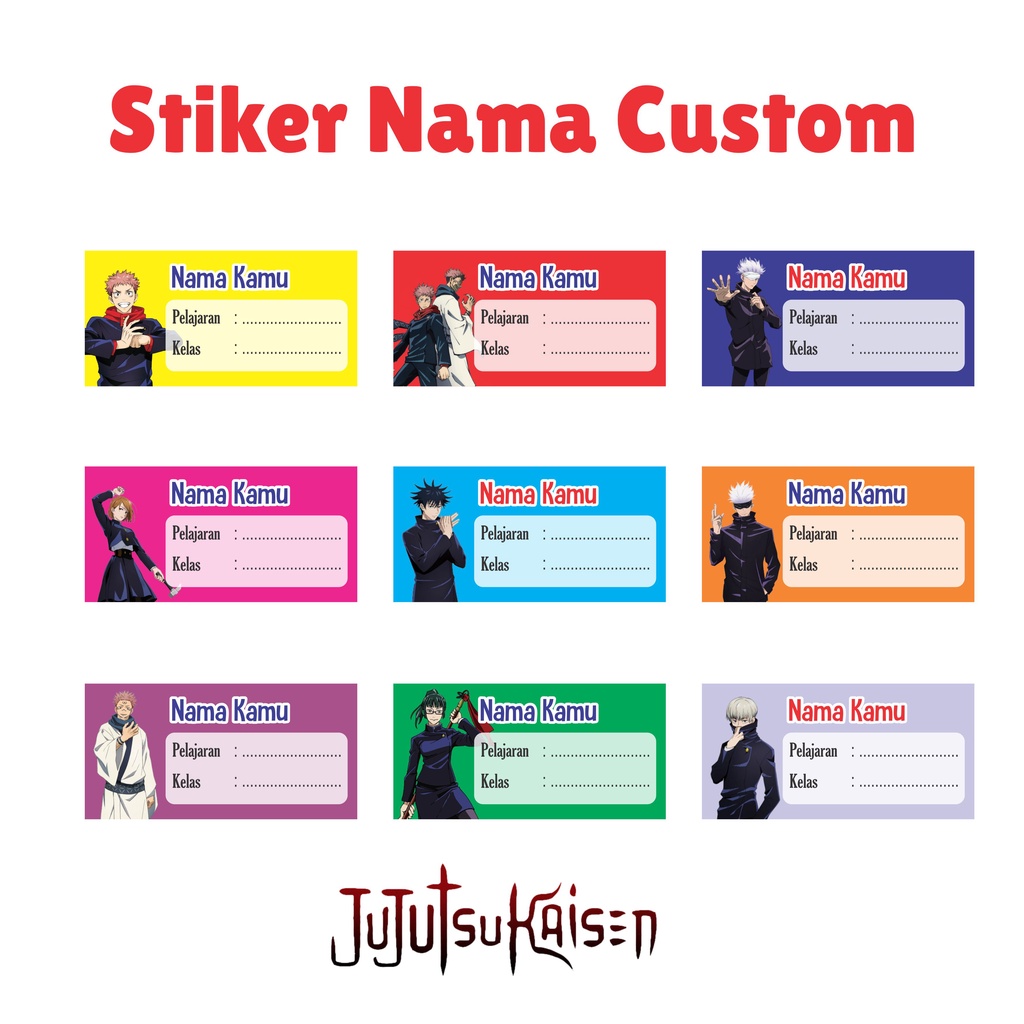 

STIKER LABEL BUKU TULIS CUSTOM (JUJUTSU KAISEN)