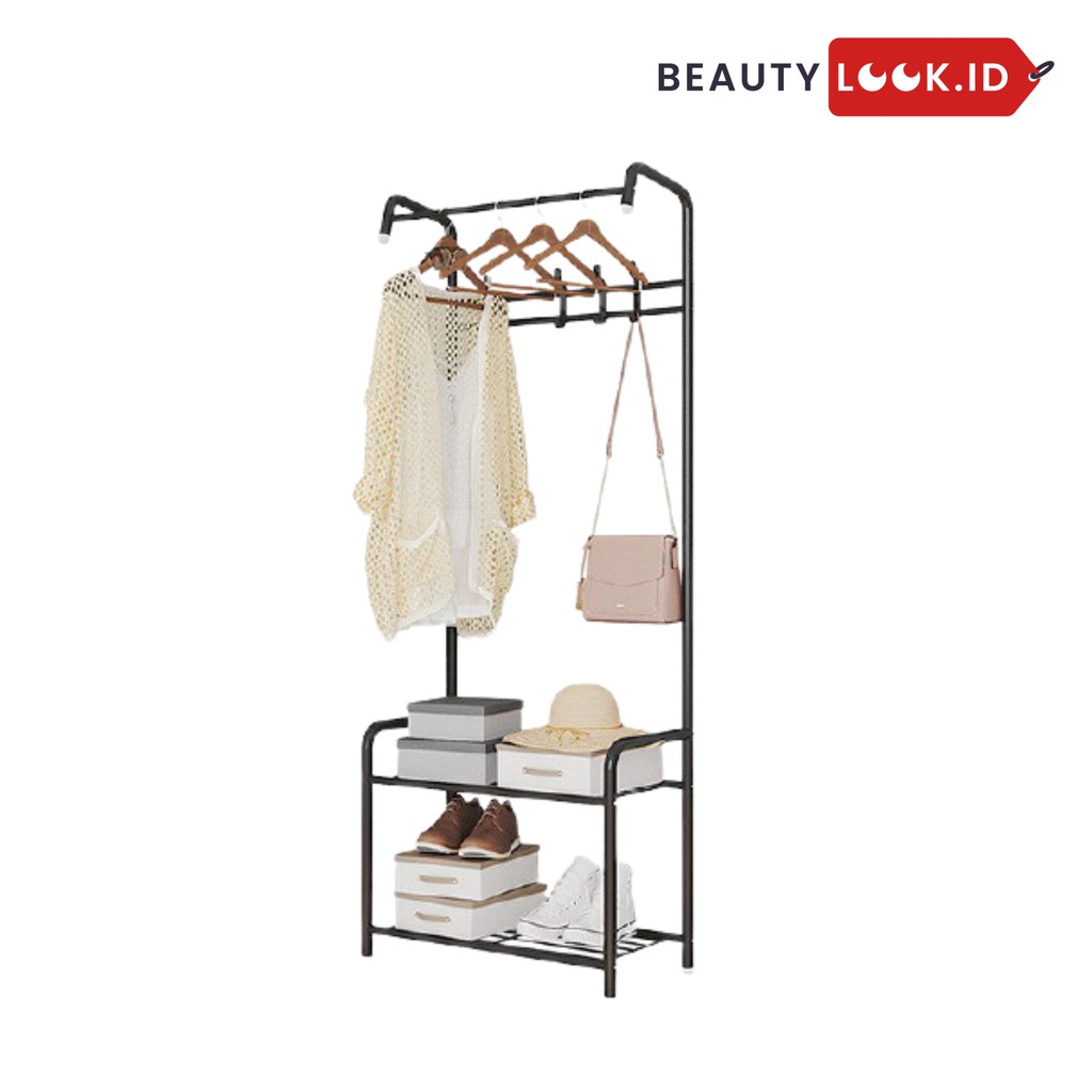 Hanger Baju Gantungan Pakaian Gantungan Baju Modern Minimalis 2 Rak GP010