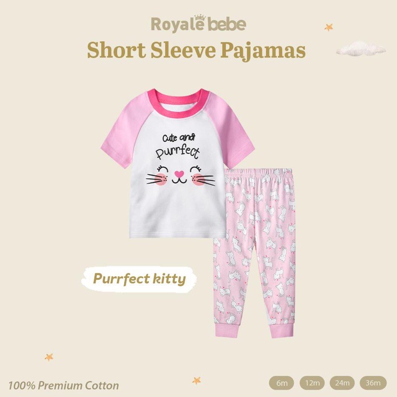 Royale Bebe Sleeve Pajamas/Piyama Bayi/Piyama anak