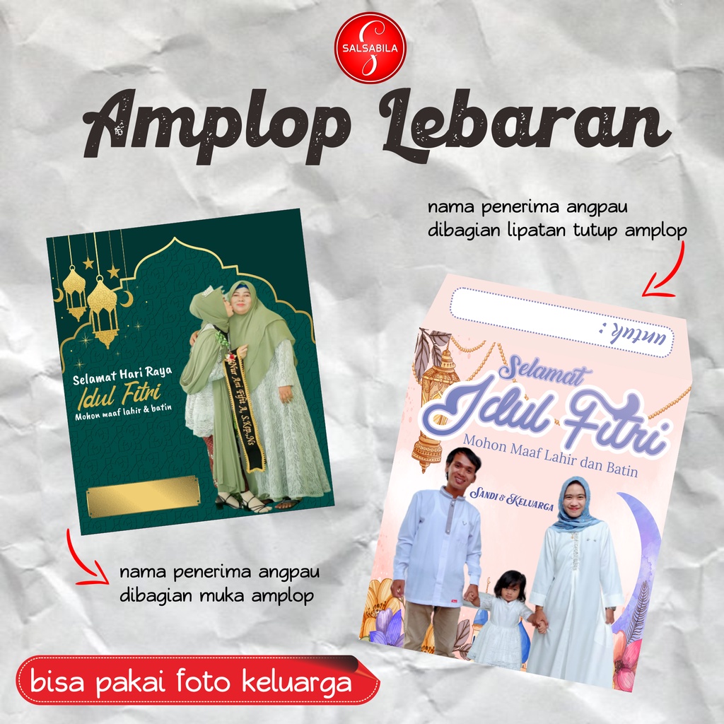 

Amplop hari raya costum desain glossy