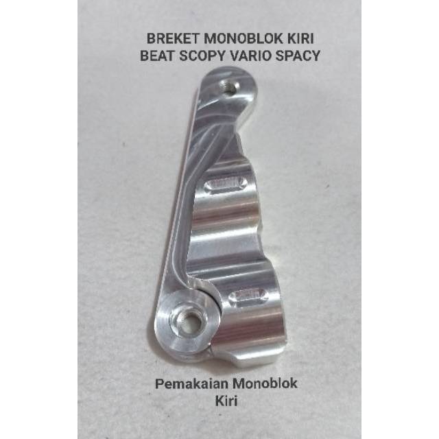 Breket Monoblok Bracket Kaliper 4p 4 piston Khusus Kiri All beat scopy Vario Disc 220 mm