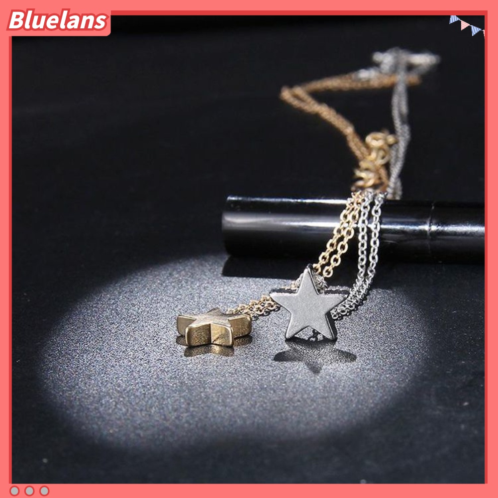 Bluelans Kalung Rantai Wanita Dengan Liontin Bintang Untuk Hadiah Valentine