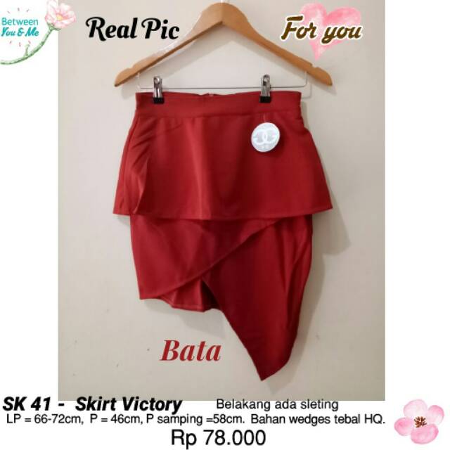 SKIRT VICTORY,  ROK MINI SPAN WANITA, WEDGES IMPORT