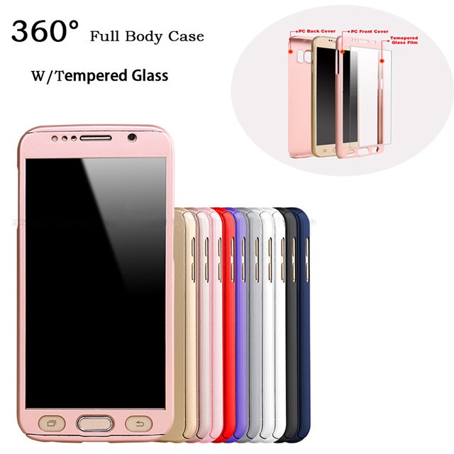Hardcase Case 360 Samsung Galaxy J7 Pro 2017 J730 Ipaky Full Body Case free Tempered Glass