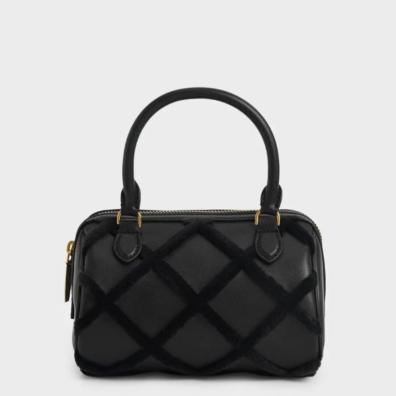 3.3 SALE | CK Cleo Criss-Cross Pattern Top Handle Bag