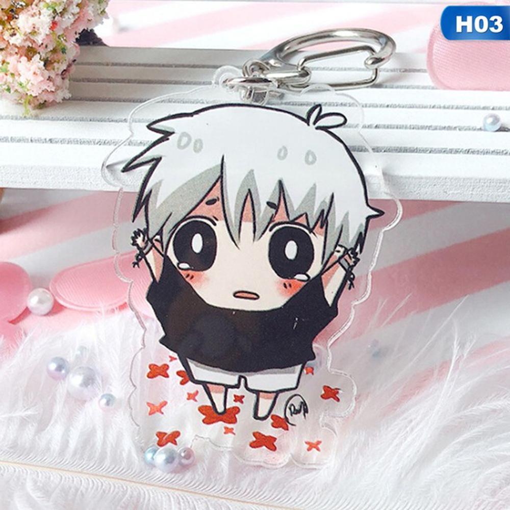 Augustina Gantungan Kunci Desain Anime Tokyo Ghoul Ken Kaneki Bahan Akrilik