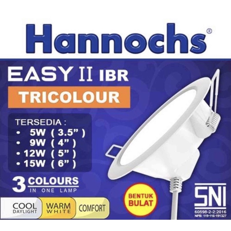 Hannochs Downlight Tricolour Easy ii IBR 12W