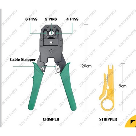 TANG KRIMPING Tools RJ 45 CRIMPING Tool RJ45 RJ11 pemotong kabel lan wire cutter stripper