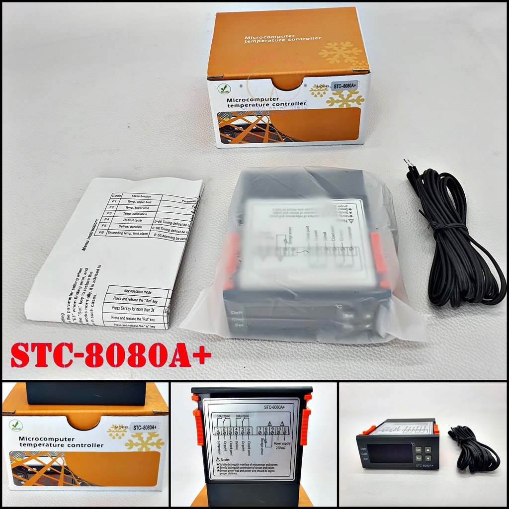 THERMOSTAT STC-8080A+ | TEMPERATURE CONTROL DIGITGAL STC8080 A+ | PENGATUR SUHU COOL STORAGE ELITEC