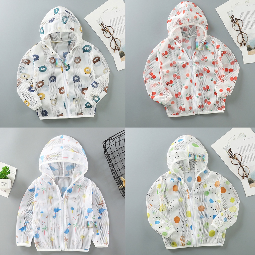 JAKET BAYI JAKET ANAK-ANAK PELINDUNG SINAR MATAHARI BAHAN HALUS MUDAH DICUCI TOPI JACKET MUSIM PANAS LAKI LAKI PEREMPUAN IMPORT DALAMAN JARING JARING HALUS LEMBUT