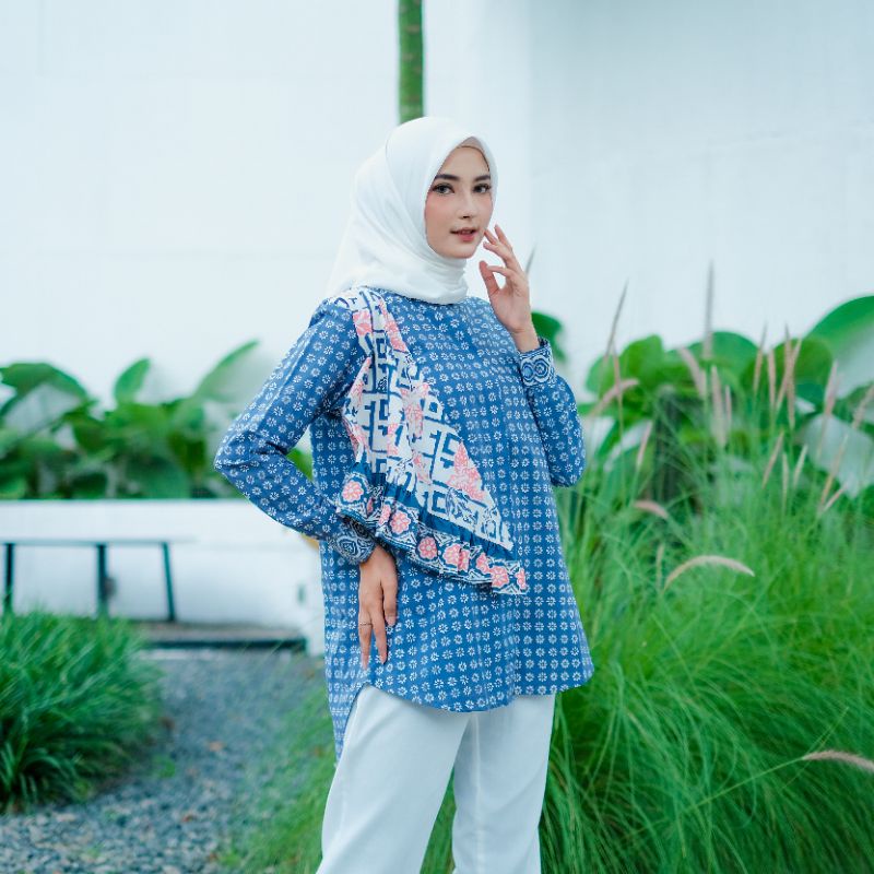 Dhatu blouse batik motif unik kekinian lucu simple batik kantor batik kerja