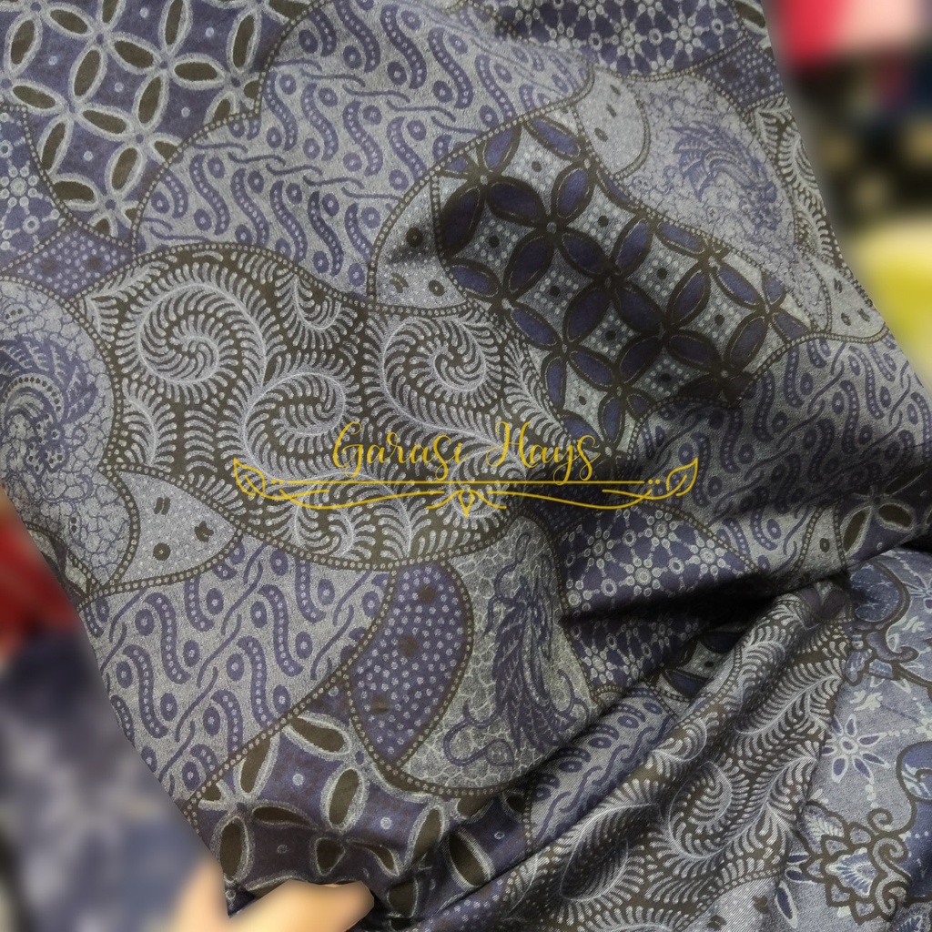 Kain Denim Jeans Motif Batik Lebar 150 cm