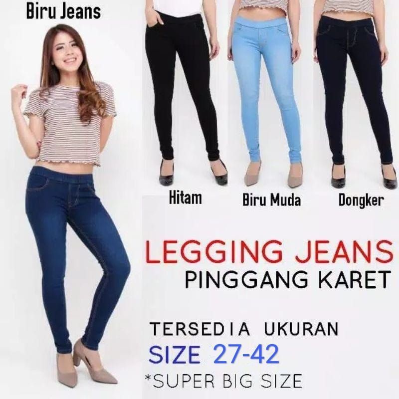 Celana Jeans Pinggang Karet