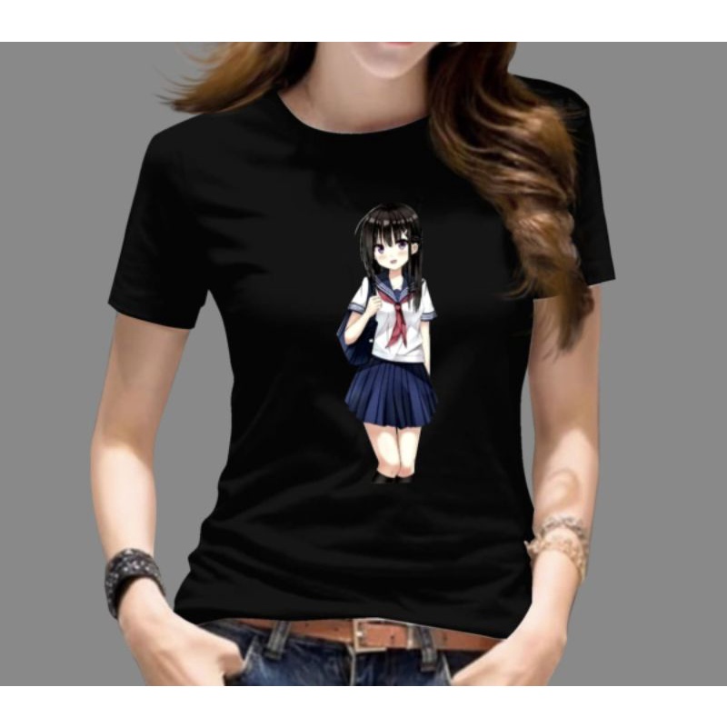 kaos oblong sakura school/kaos oblong ABG/remaja tangan pendek bisa COD