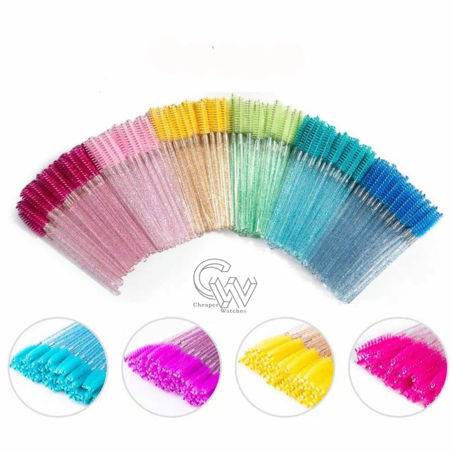 Cheaper-Kuas Maskara Spoolie Sisir Alis Mascara Wand Glitter Spoolie Mascara Kuas Maskara Termurah