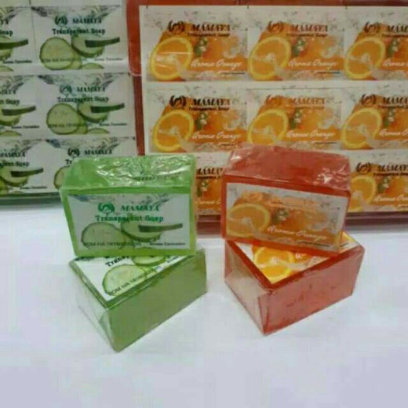 MAMAYA Transparent Soap - Timun | Orange | ❤ jselectiv ❤ Sabun Timun MAMAYA - ORI✔️BPOM✔️HALAL✔️COD✔️