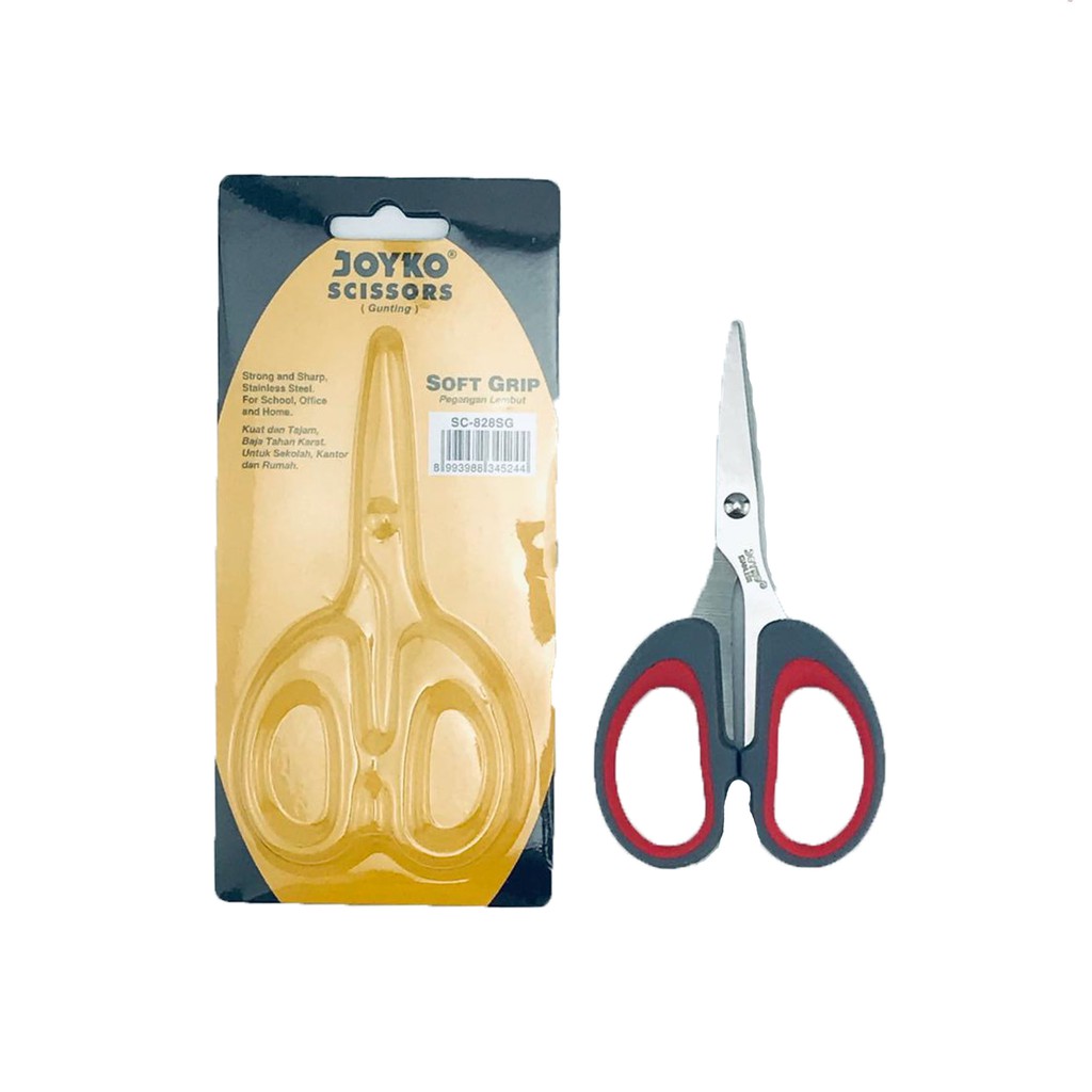 Joyko / Gunting Scissors / Gunting / SC-828SG / Pegangan Lembut