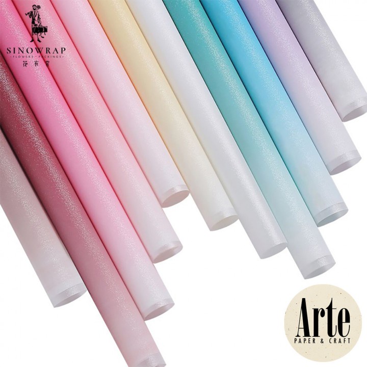 

RB 15 Lembar Cellophane Gradasi Glitter Pastel Kertas Buket Korea Bunga Flower Wrapping Paper Kado