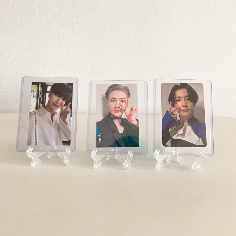 [MINIMAL ORDER 3] Photocard Holder Display Standee Acrylic Kaki PC Stand Akrilik Transparan Bening C
