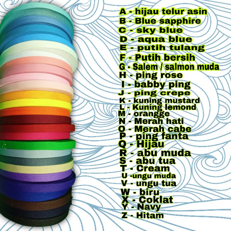Pita Polyester 1cm Warna Warni