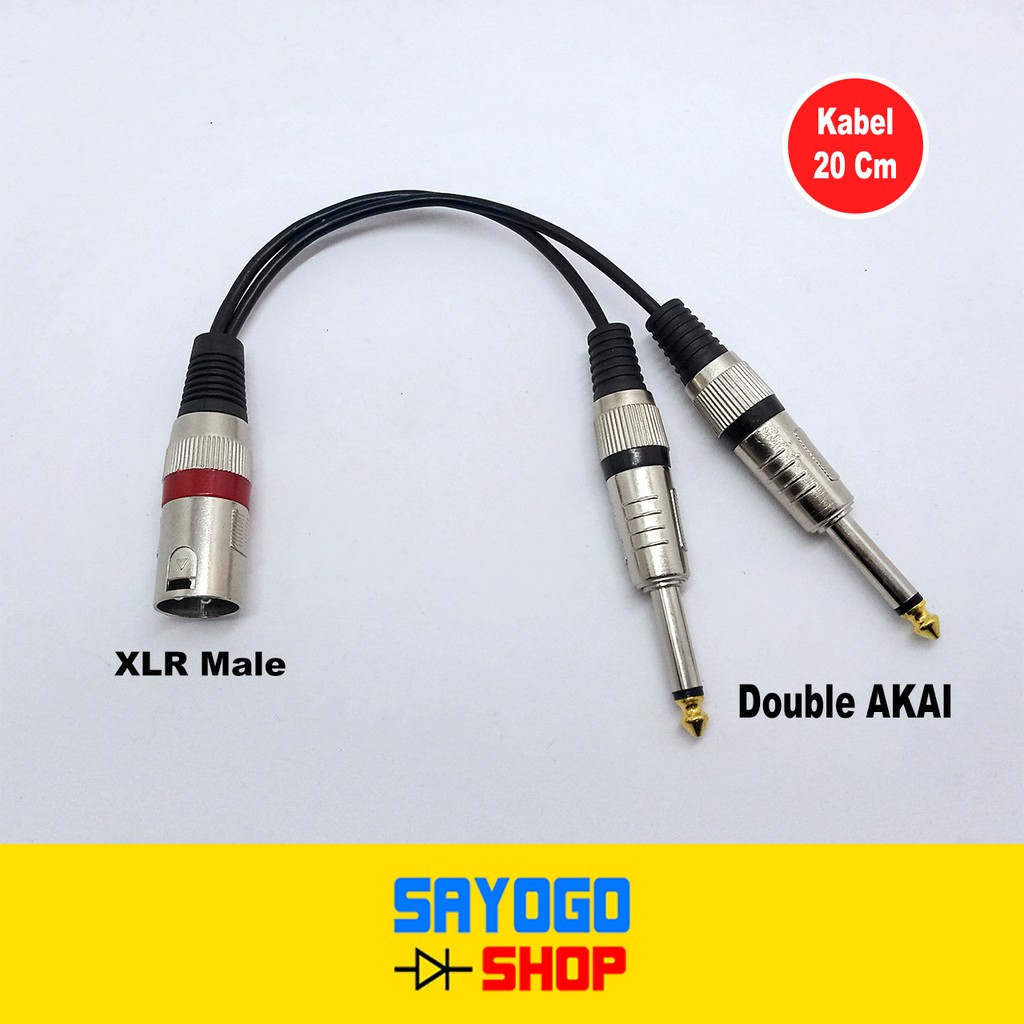 Adapter Converter XLR Male to Double Akai Mono