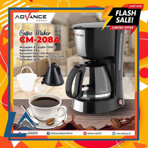 Advance Coffe Maker Mesin Pembuat Kopi Otomatis / Mesin Kopi Advance CM-208A Coffee Maker Automatic 