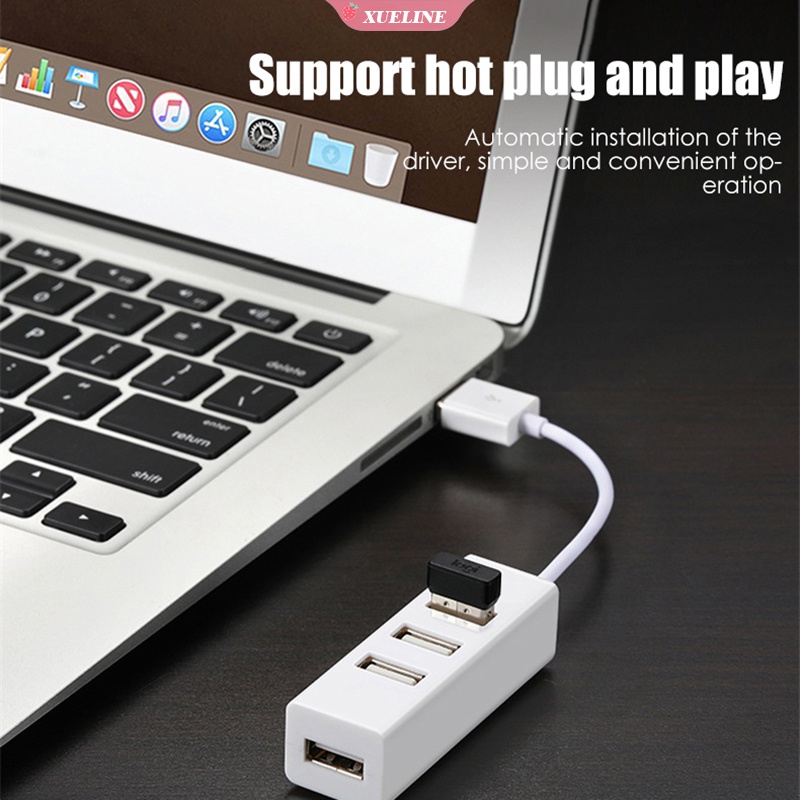 Hub 4 Port USB 2.0 Untuk Macbook / Mac Pro / mini / iMac / Surface Pro / XPS