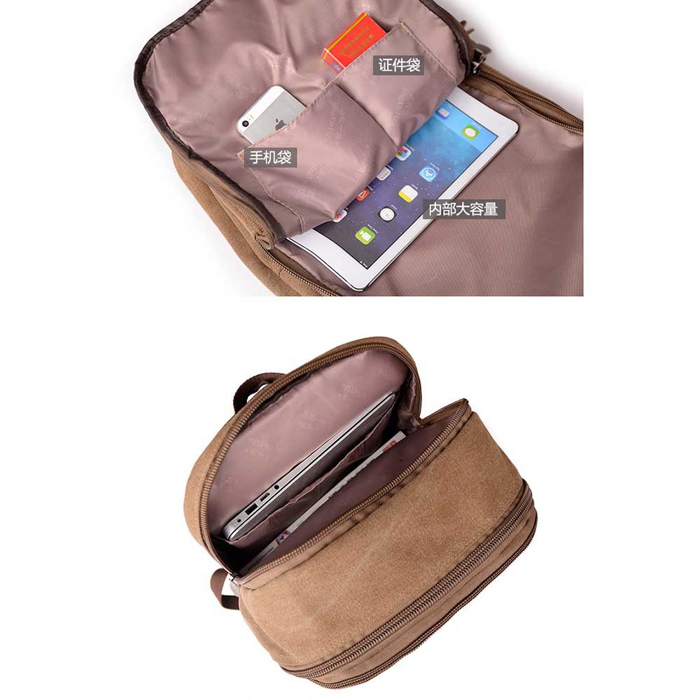 Tas Ransel Pria Bahan Canvas - 1986 - 7RFB11BR Brown