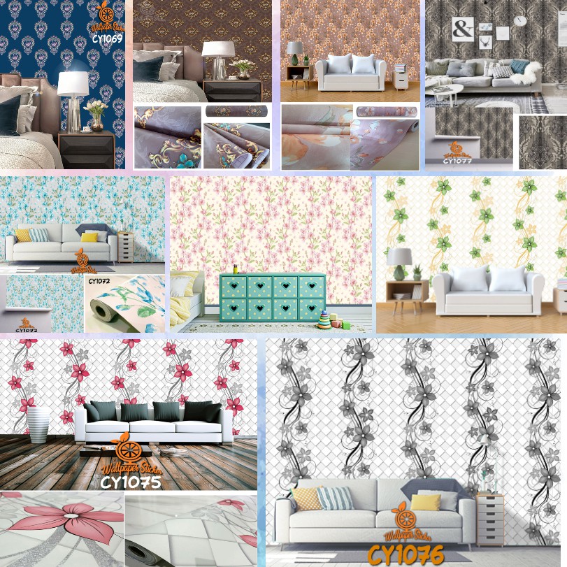 Harga Wallpaper Stiker Dinding Ukuran 45Cmx9m Wallpaper Stiker/Wallpaper Dinding/Wallpaper