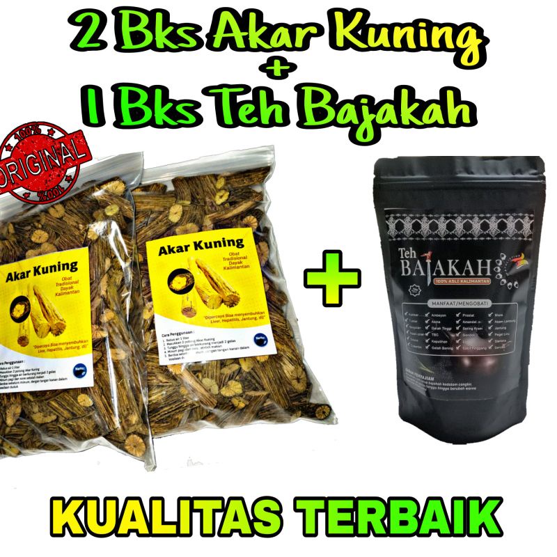 

1KG Bajakah Kuning + 1Bks Teh Bajakah - Kualitas terbaik