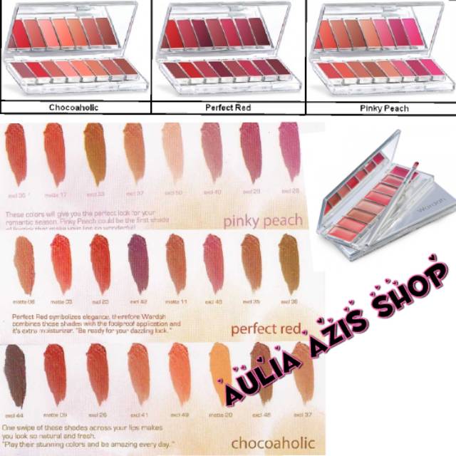 WARDAH lipstik palet isi 8 warna