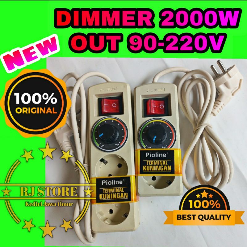 Dimmer AC 2000W Stop Kontak Pengatur Kecepatan Motor Gerinda bor DLL