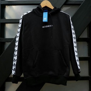 Jaket sweater Hoodie Adidas 3D HITAM