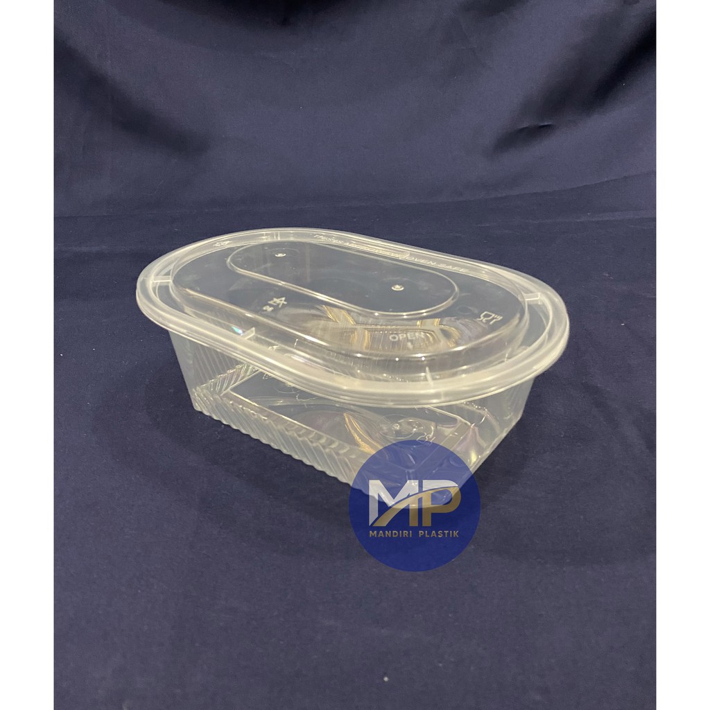 Thinwall Oval 1000ml / Food Container OVAL / Kotak Makan Plastik Thinwall oval 1000ml - 50pcs
