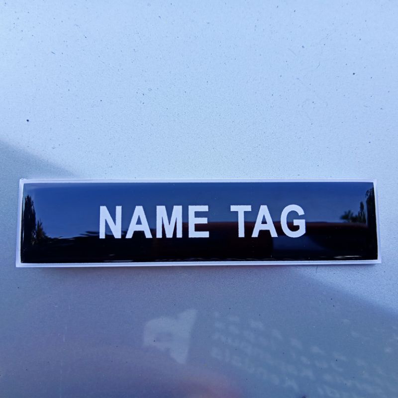 Name Tag - Papan Nama Dada  - Resin Viberglass - Jumlah Banyak Harga Nego - Peniti