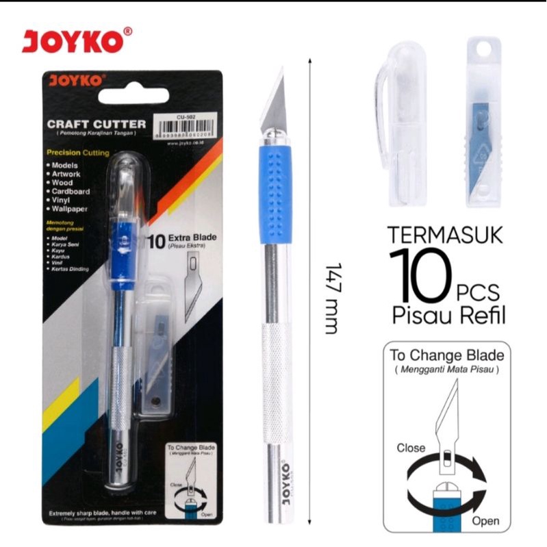 

Pemotong Kerajinan Tangan/Pisau Ukir Craft Cutter Joyko CU-502