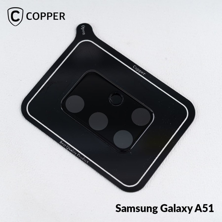 Samsung A51 - Copper Tempered Glass Kamera Full Black-0
