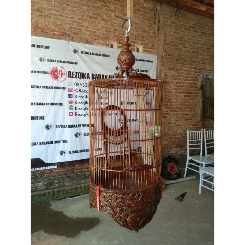 sangkar branjangan/sangkar ukir naga