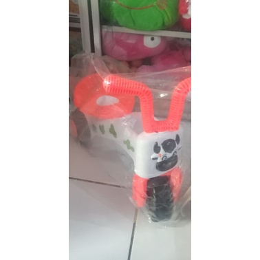 MAINAN ANAK KENDARAAN BISA DI NAIK ISEPEDA SAPI PLASTIK DORONG KANTONG
