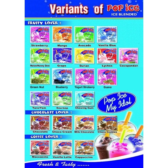 

Pop Ice 25gr / Es Blender (Sachet)