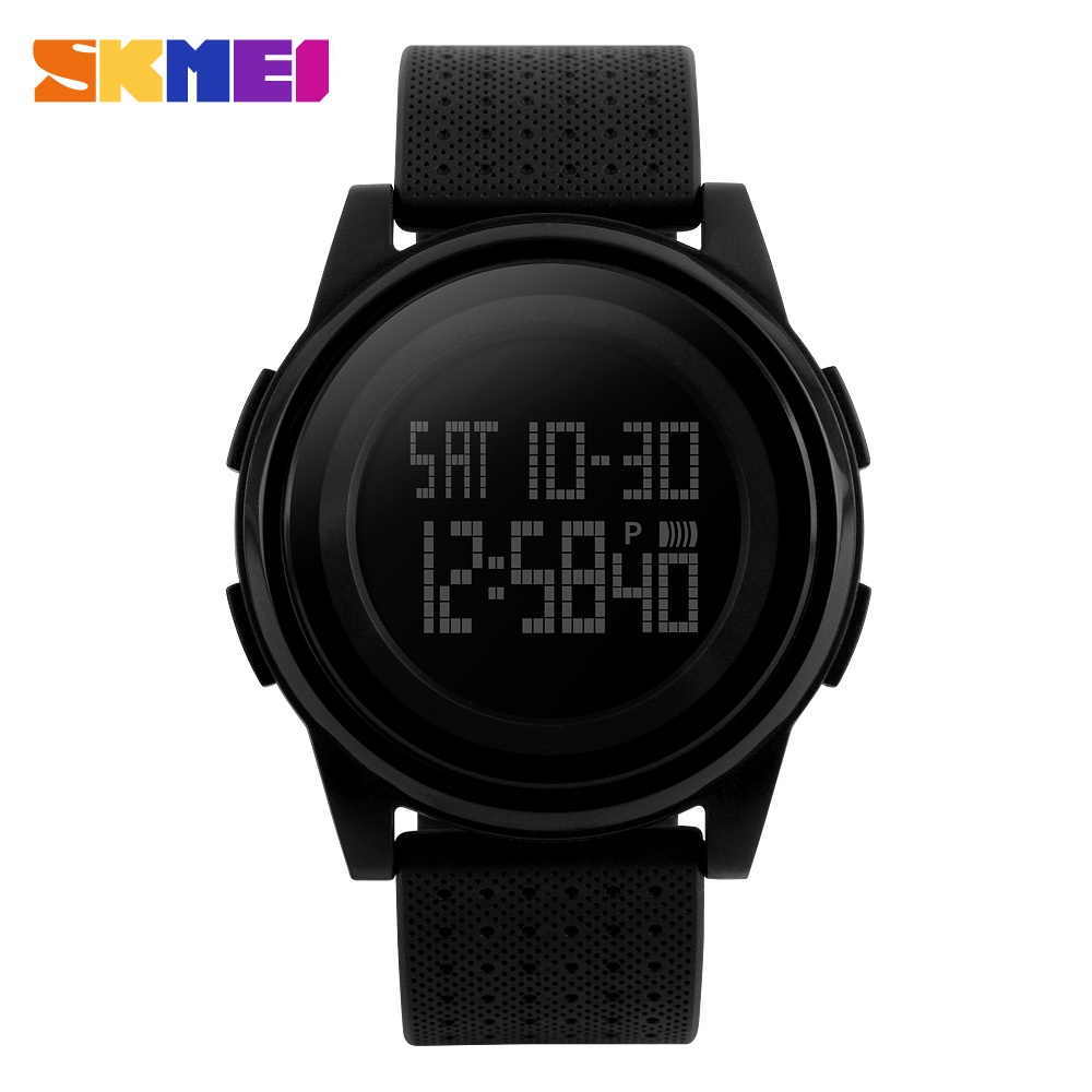 Jam Tangan Pria Skmei 1206 Full Black Jam Tangan Skmei Jam Tangan Karet Pria Jam Tangan Cowok Sport