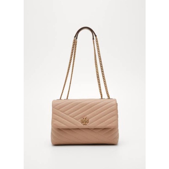 Tory Burch Kira Chevron Convertible Shoulder Bag Medium 27 Cm - Devon Sand