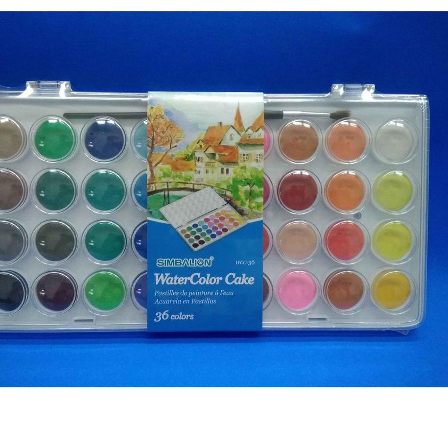 

TERLARIS ! Simbalion Water Color Cake 36 Colors - WCC 36