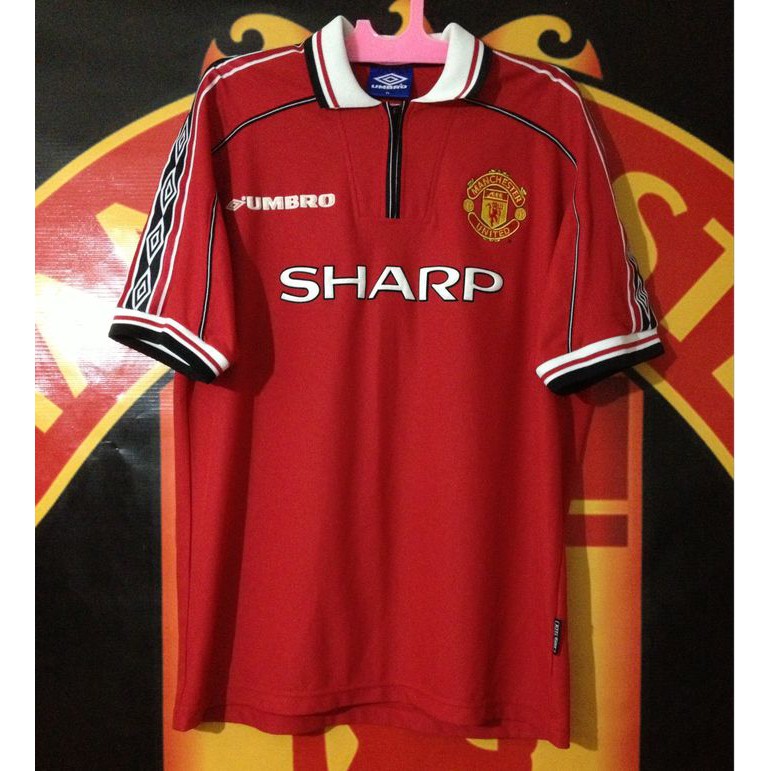 Jersey Manchester United Original Home 1998-2000 EPL The Treble