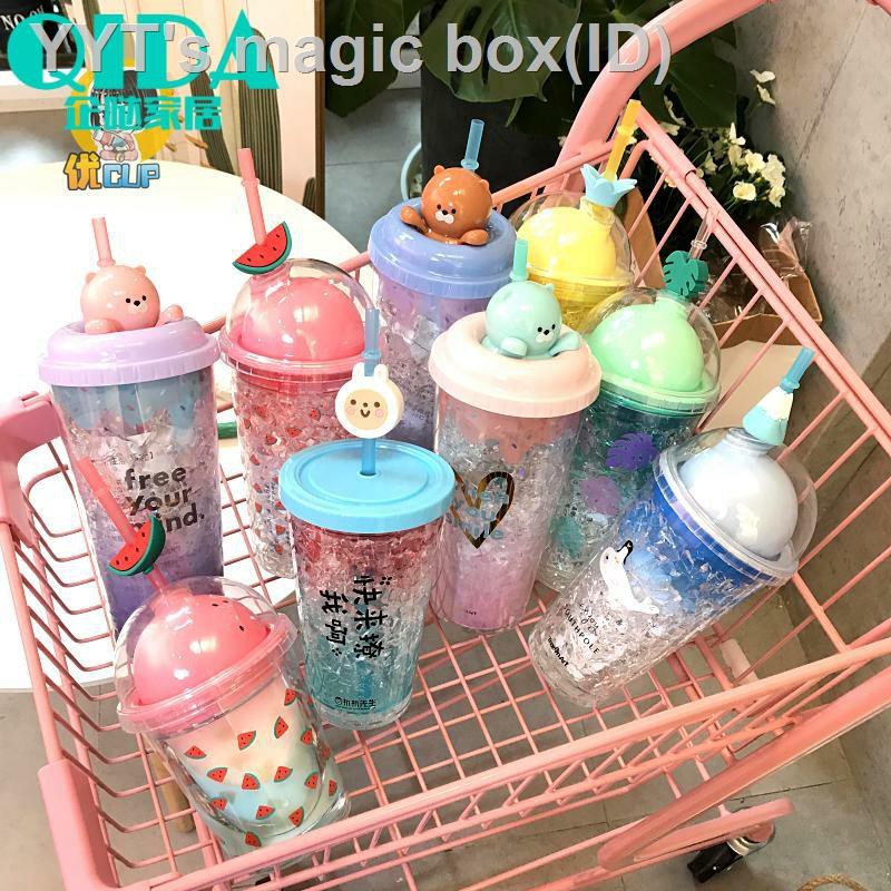 Web Celebrity Summer Ice Gradient Cooling Drink Cool Water In A Cup Of Soft Sister Girl Heart Students Adorable Sippy Cups Shopee Indonesia