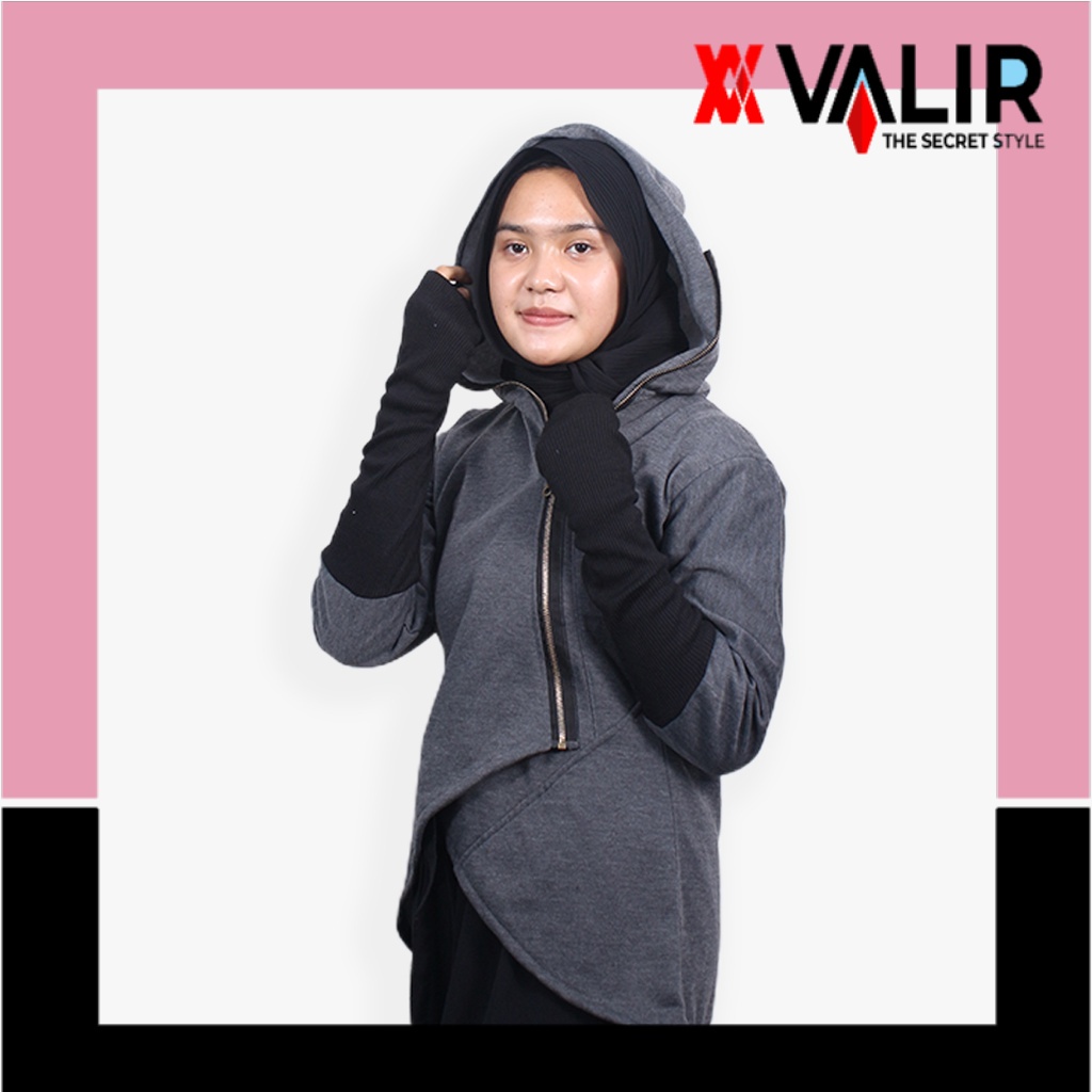 jaket cewek terbaru hoodie sweter Valir Arabella Hoodie Resleting