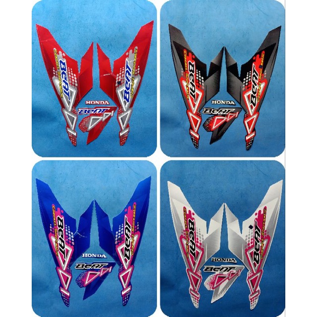 striping stiker lis les body motor honda beat karbu 2011 full set motif standart original