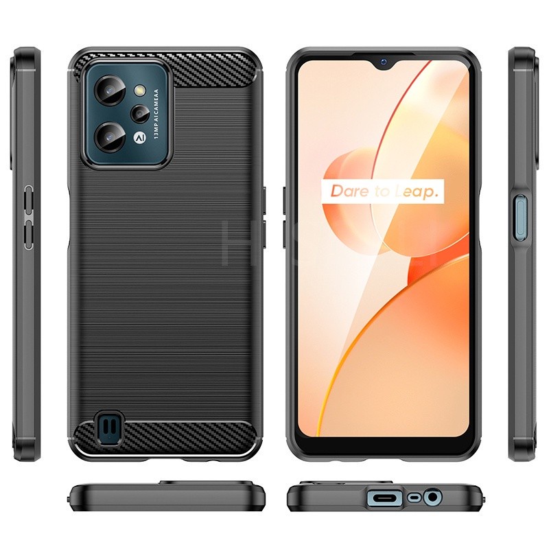 REALME C35 C30 C31 CASE IPAKY CARBON SOFTCASE SILIKON KARBON SOFT KARET CASING COVER PELINDUNG BELAKANG